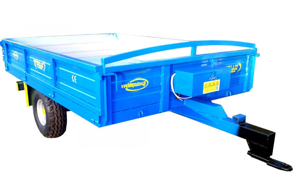 Μονοαξονική ρυμούλκα για τρακτέρ 3,5t.